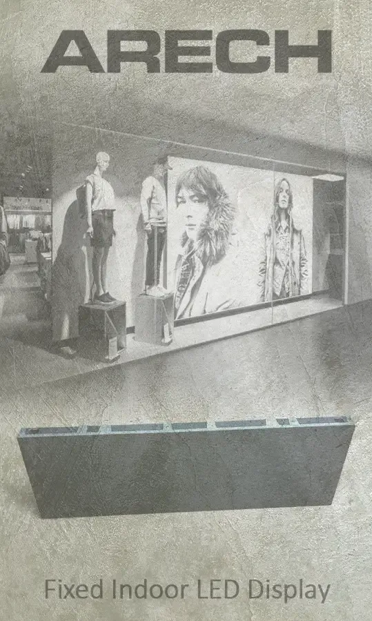 ARECH fixed indoor LED display cabinet
